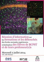 Réunion d'information pour élèves et enseignants de BCPST le 2 juillet